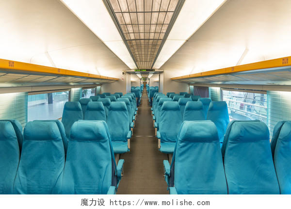 中国上海磁悬浮列车的室内